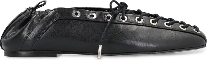 Faux Leather Ballet Flats - Image 2