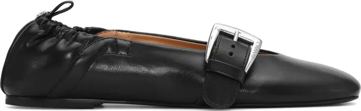 Faux-Leather Ballet Flats