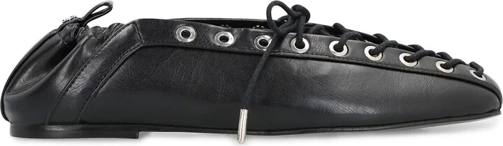 Faux Leather Ballet Flats
