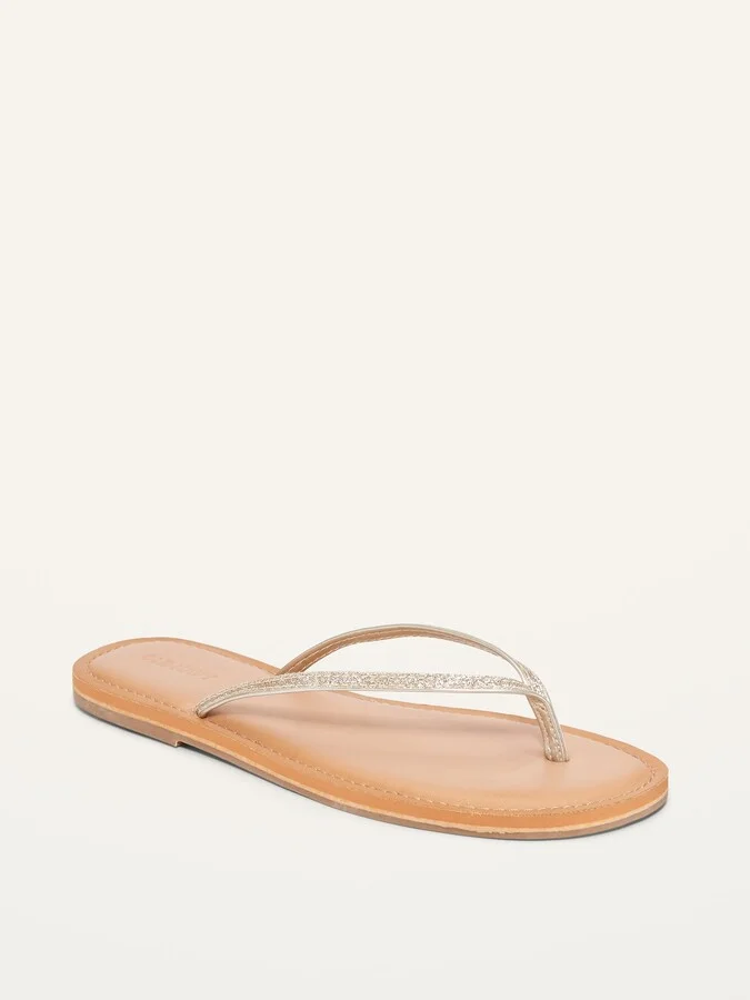 Faux-Leather Capri Sandals