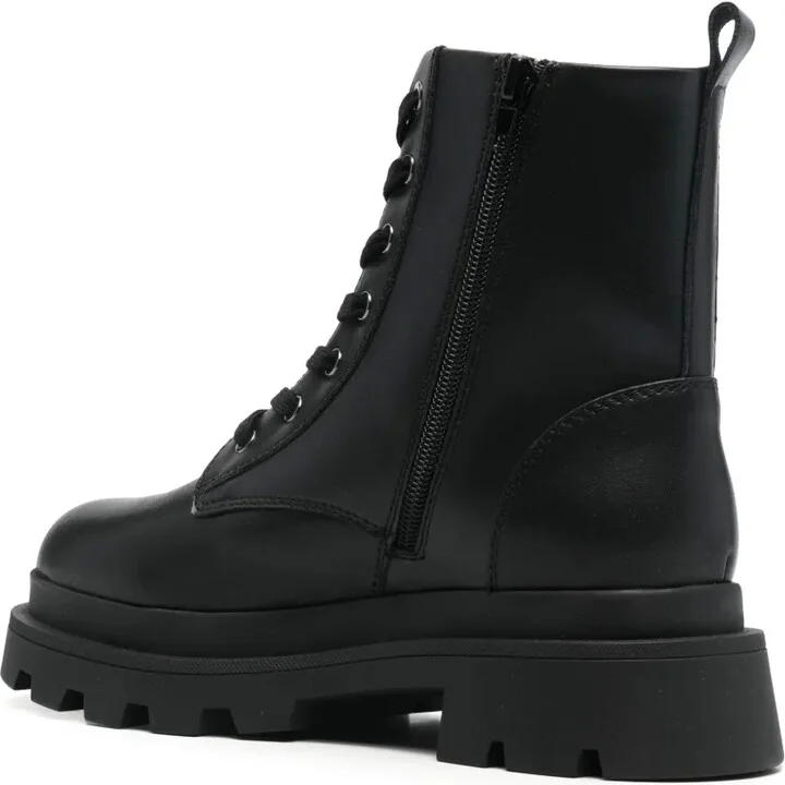 Faux-Leather Combat Boots - Image 3