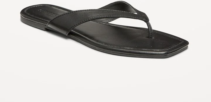 Faux-Leather Flip Flop for Women