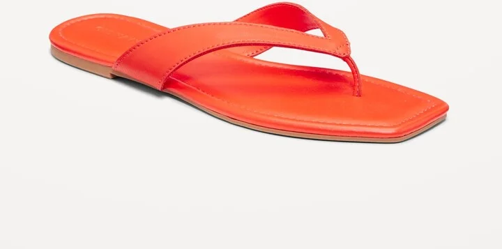Faux-Leather Flip Flop for Women