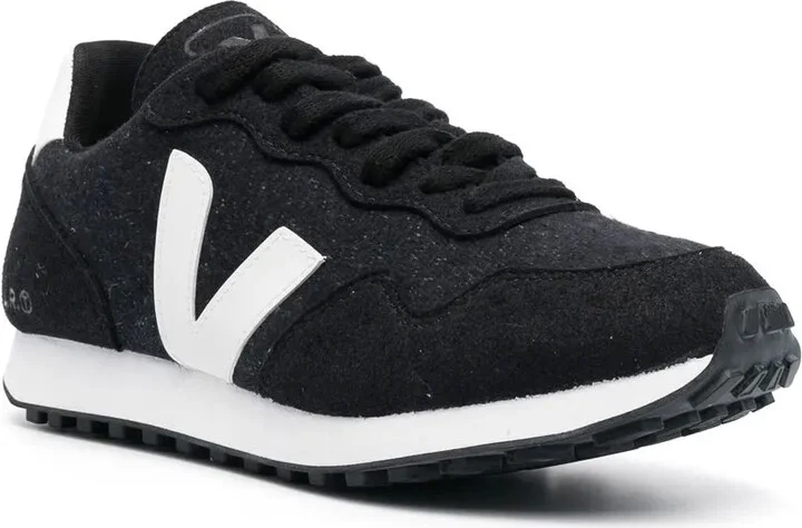 Faux-Leather Low-Top Sneakers - Image 2