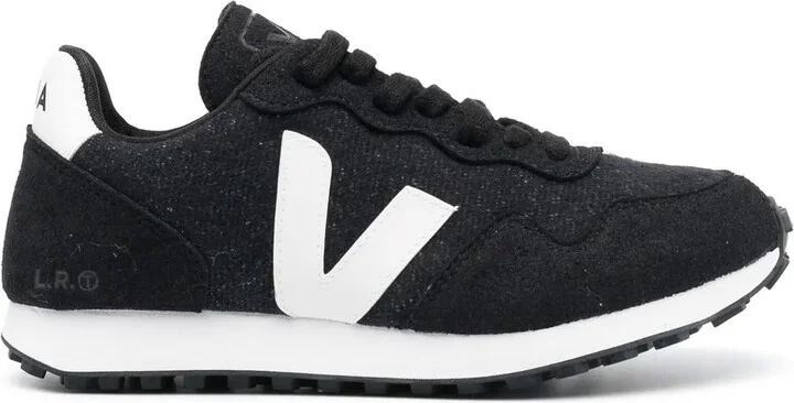 Faux-Leather Low-Top Sneakers