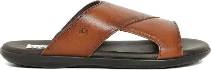 Faux-Leather Slides