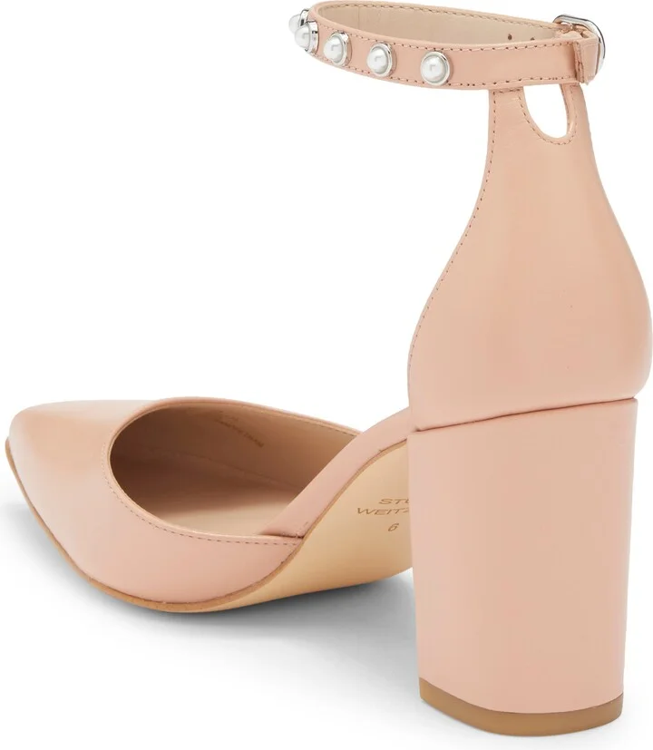 Faux Pearl Block Heel Pump - Image 8