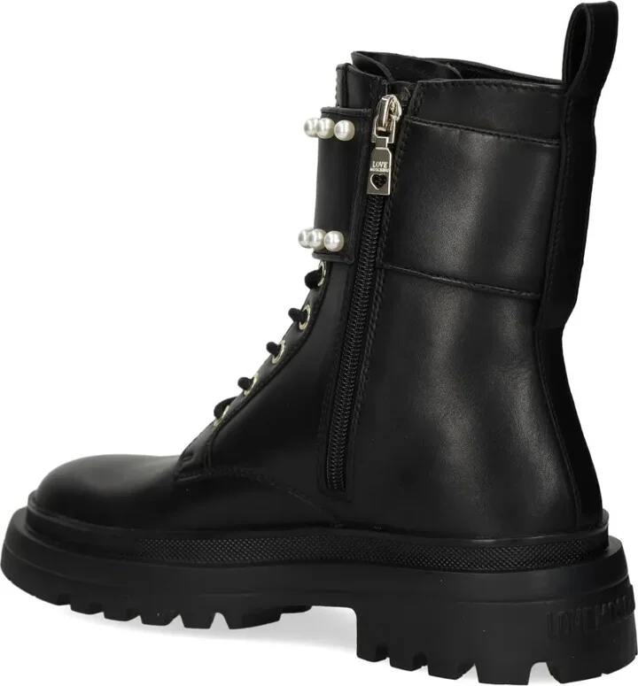Faux-Pearl Combat Boots - Image 3