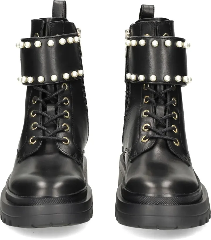 Faux-Pearl Combat Boots - Image 4