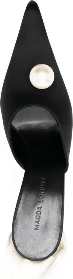 Faux-Pearl Embellished 110mm Leather Mules - Image 4