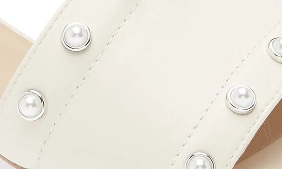Faux Pearl Slide Sandal - Image 7