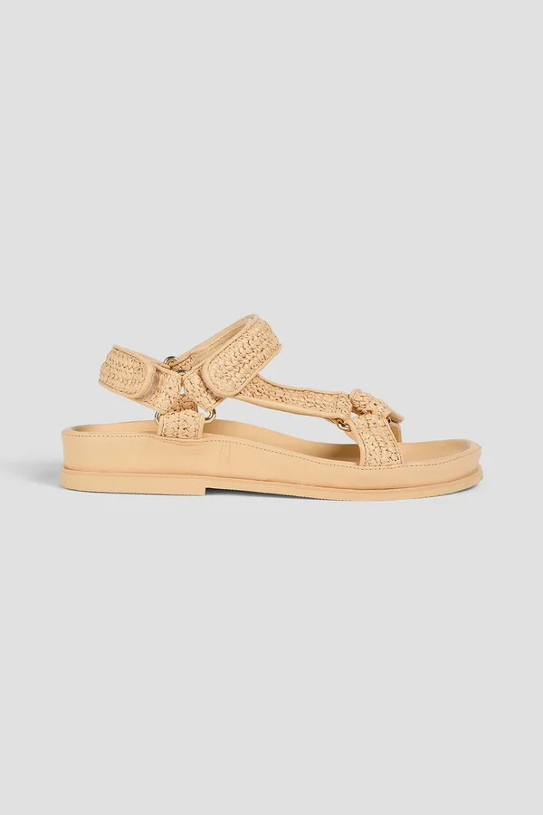 Faux raffia sandals