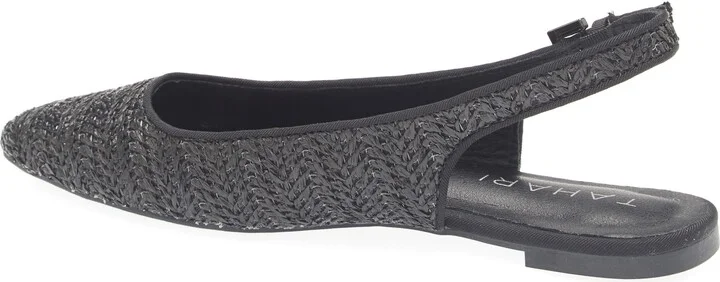 Faux Raffia Slingback Flat - Image 2