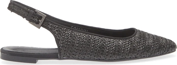 Faux Raffia Slingback Flat - Image 4
