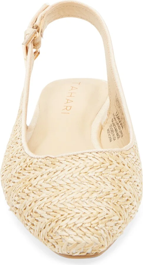 Faux Raffia Slingback Flat - Image 9