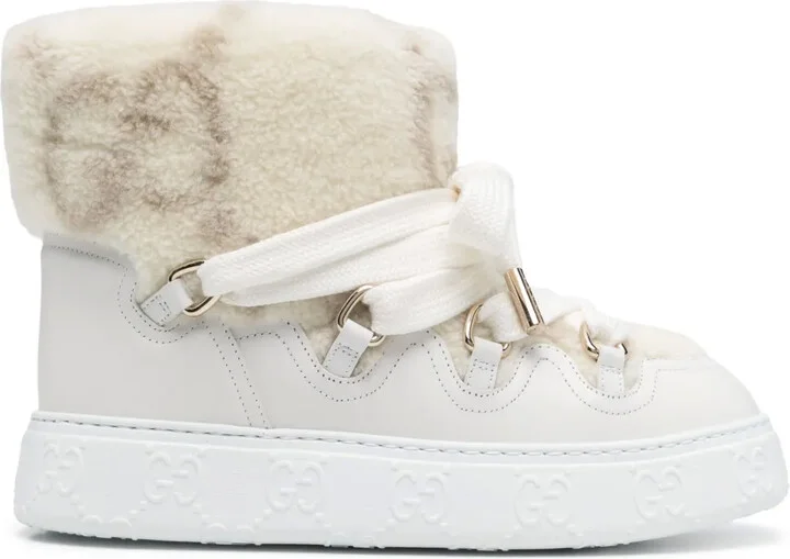 Faux-Shearling Ankle Boots