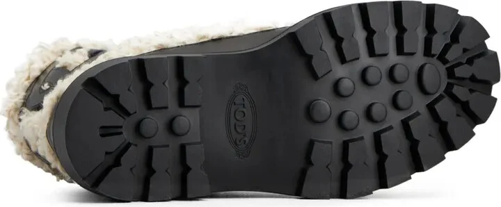 Faux-Shearling Leather Ankle Boots - Image 4