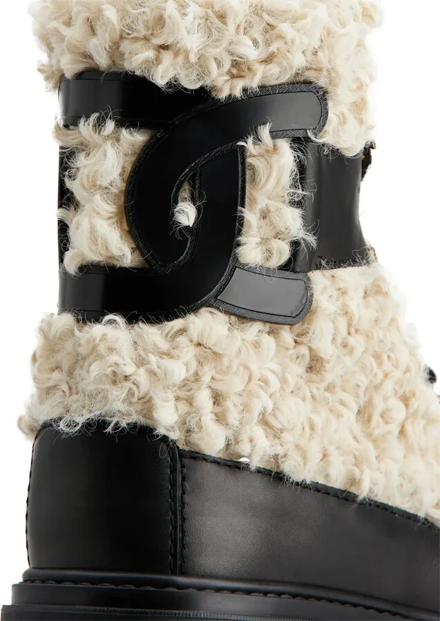 Faux-Shearling Leather Ankle Boots - Image 5