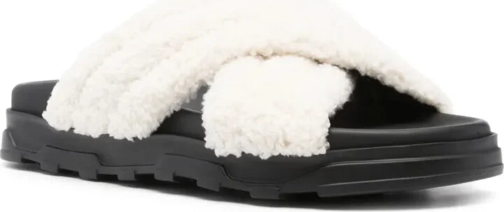 Faux-Shearling Leather Slides - Image 2