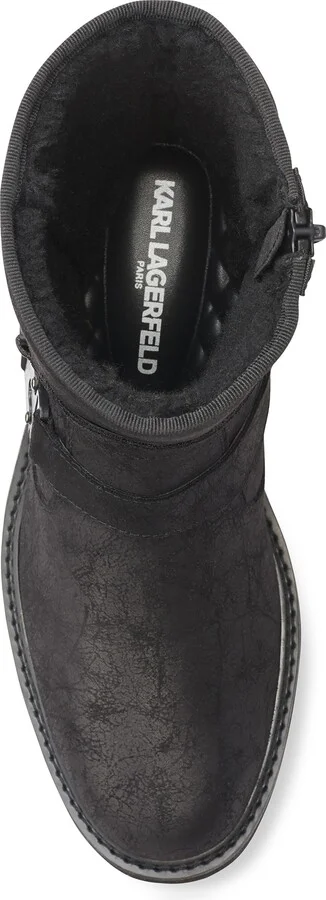 Faux Shearling Lined Double Buckle Boot - Image 4