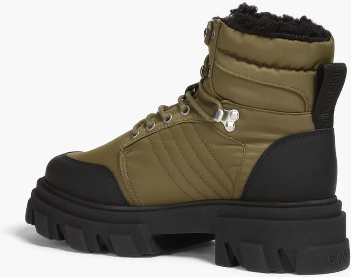 Faux shearling-lined shell hiking boots - Image 3