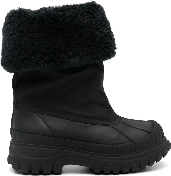 Faux-Shearling-Trim Boots