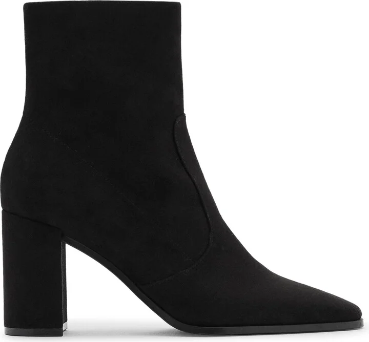 Faux Suede Block Heel Bootie - Image 2