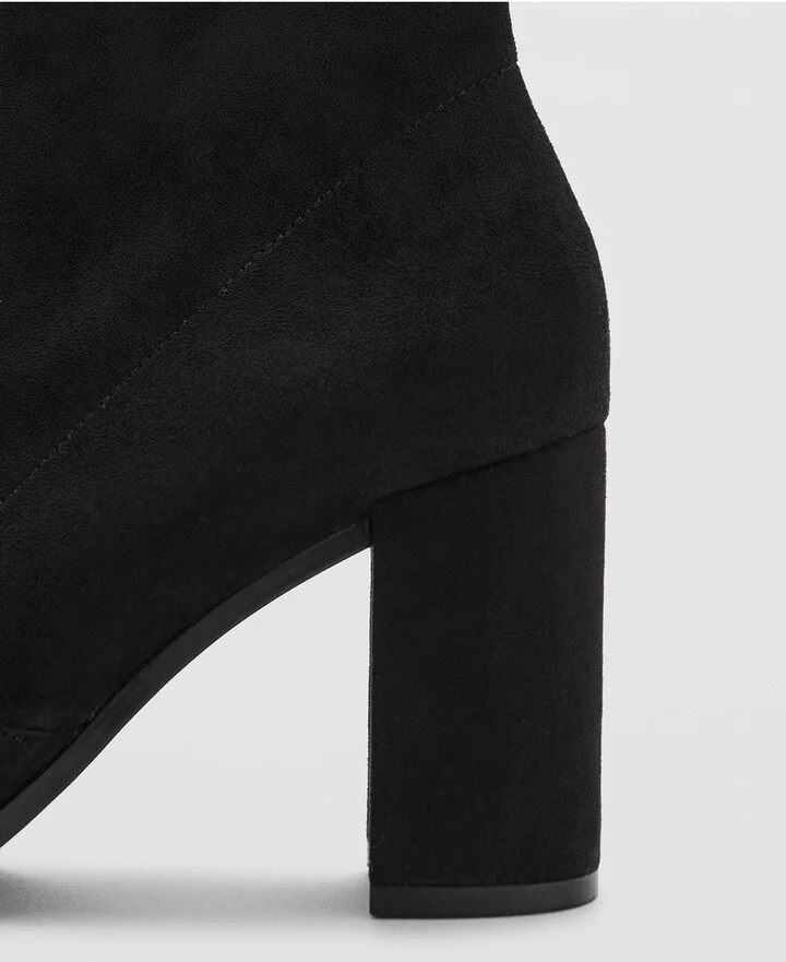 Faux Suede Block Heel Bootie - Image 5