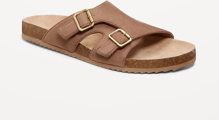 Faux-Suede Double-Strap Sandals for Men