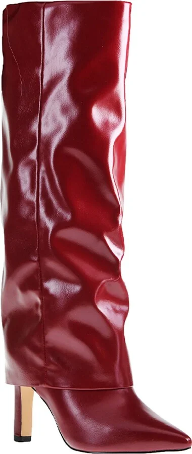 Fave Foldover Shaft Pointed Toe Knee High Boot