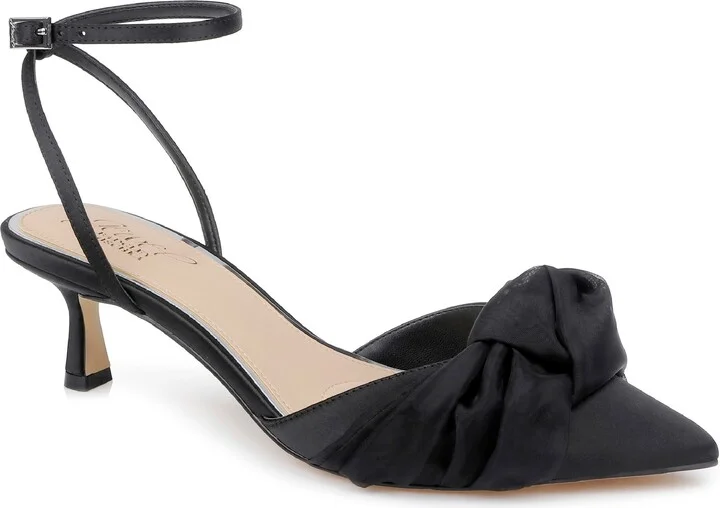 Favor Ankle Strap Pointed Toe Kitten Heel Pump