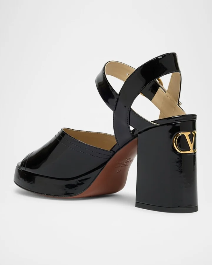 Fawcette VLogo Patent Leather Platform Sandals - Image 5