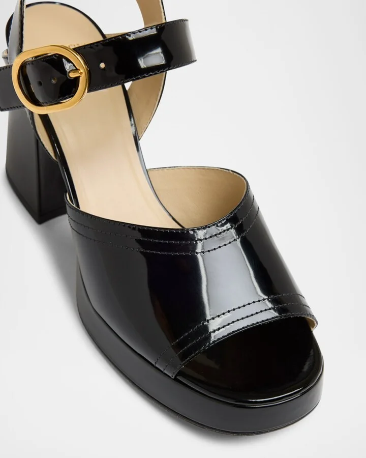 Fawcette VLogo Patent Leather Platform Sandals - Image 7