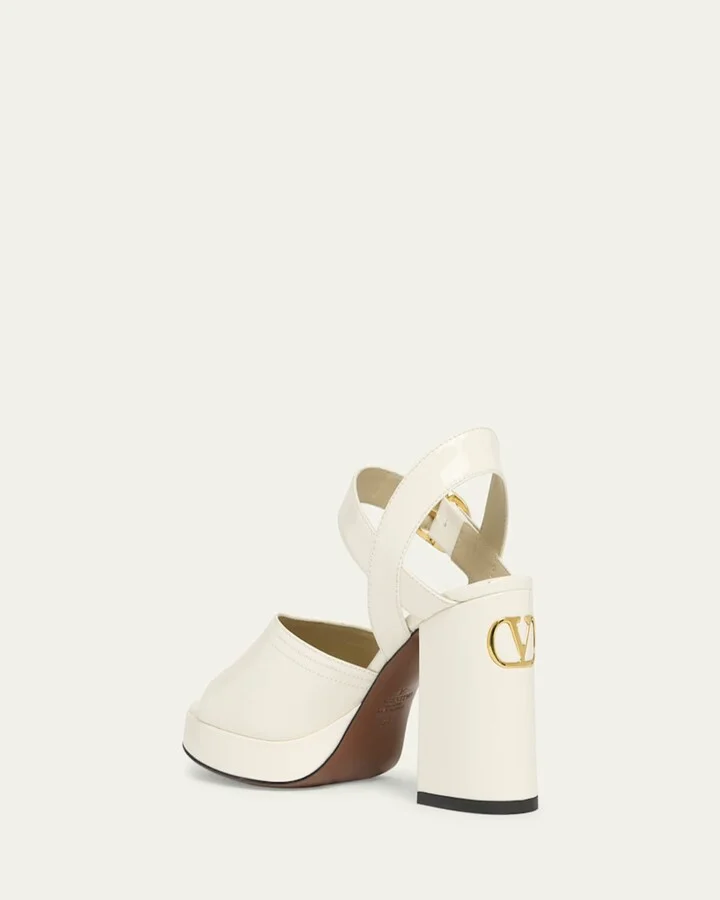 Fawcette VLogo Patent Leather Platform Sandals - Image 3