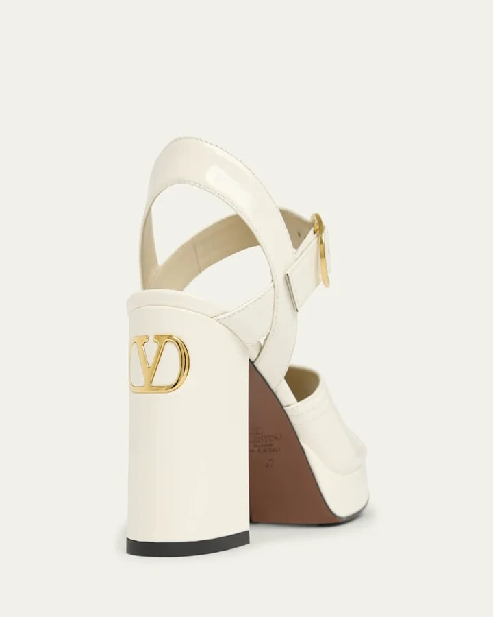 Fawcette VLogo Patent Leather Platform Sandals - Image 10