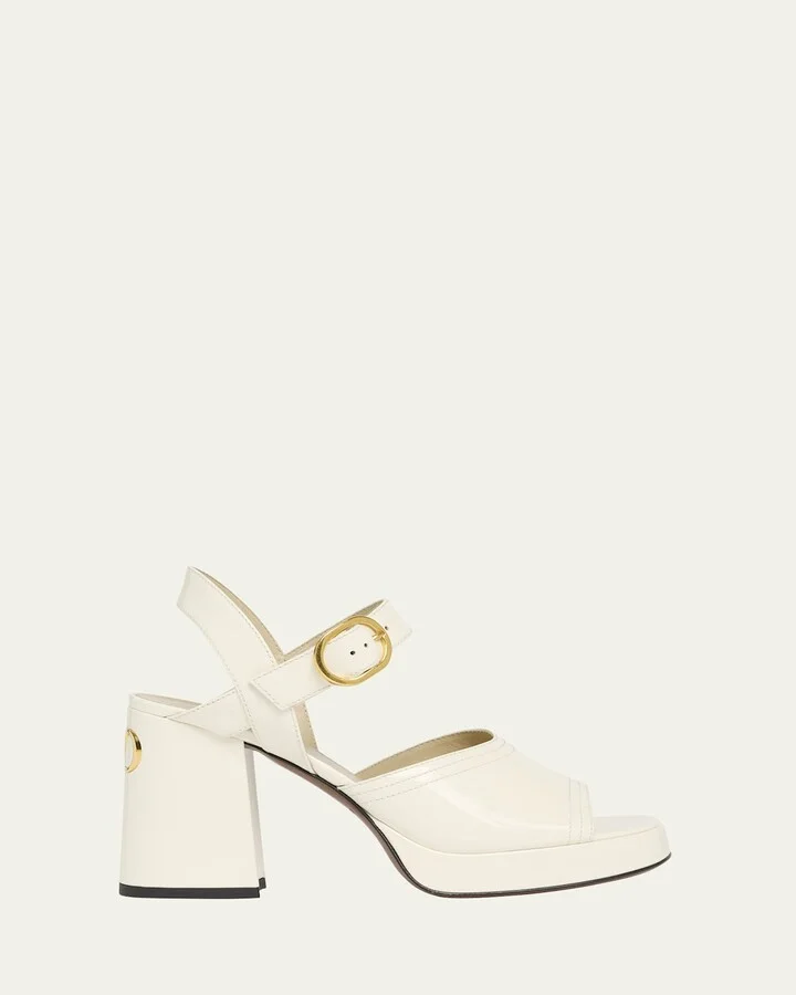 Fawcette VLogo Patent Leather Platform Sandals