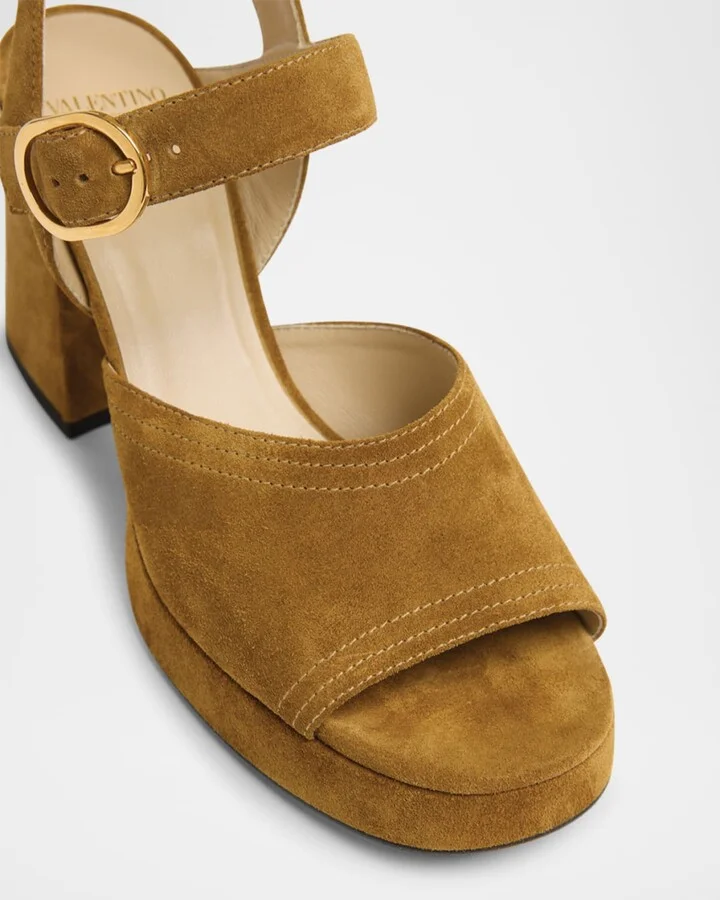 Fawcette VLogo Suede Platform Sandals - Image 3