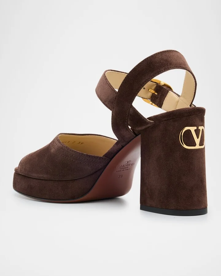 Fawcette VLogo Suede Platform Sandals - Image 9