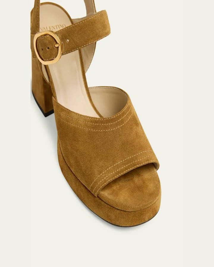 Fawcette VLogo Suede Platform Sandals - Image 3