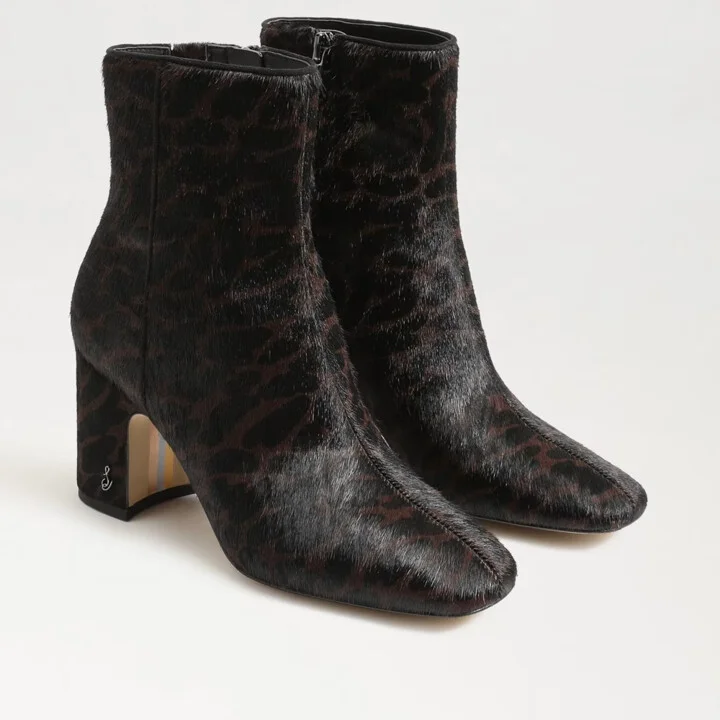 Fawn Boot Womens' US 7 Brown Leather Block Heel Ankle Booties KHD568