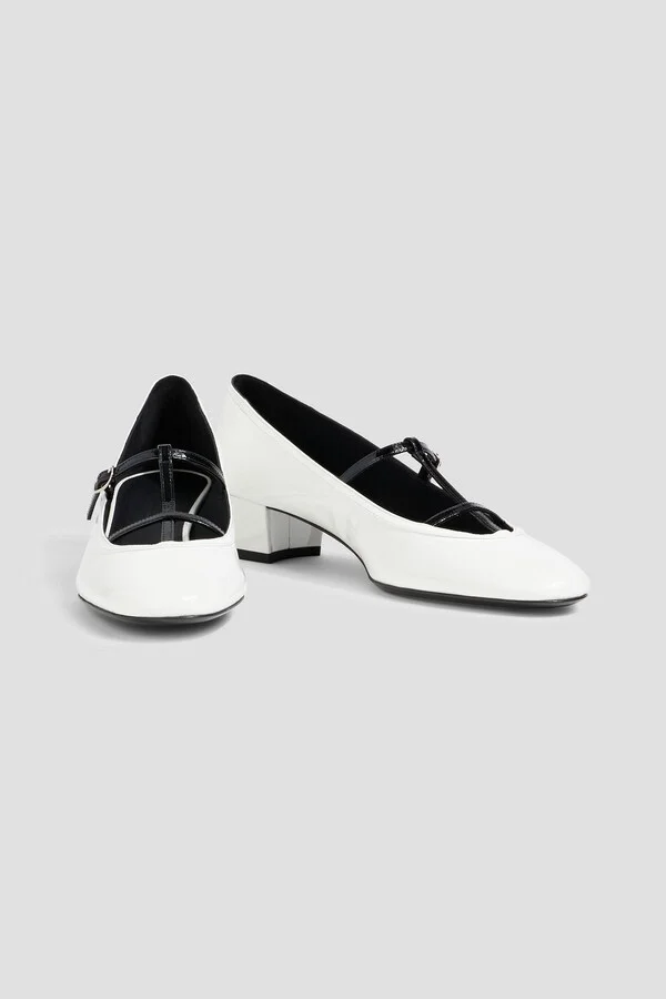 Fawn two-tone patent-leather pumps - Image 2