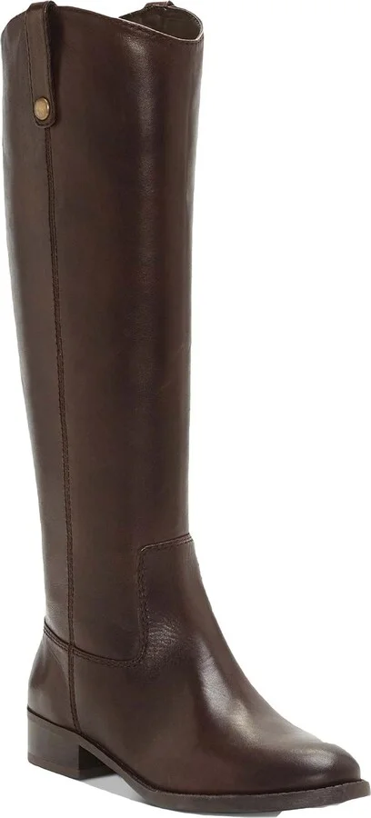Fawne Womens Leather Knee-High Riding Boots