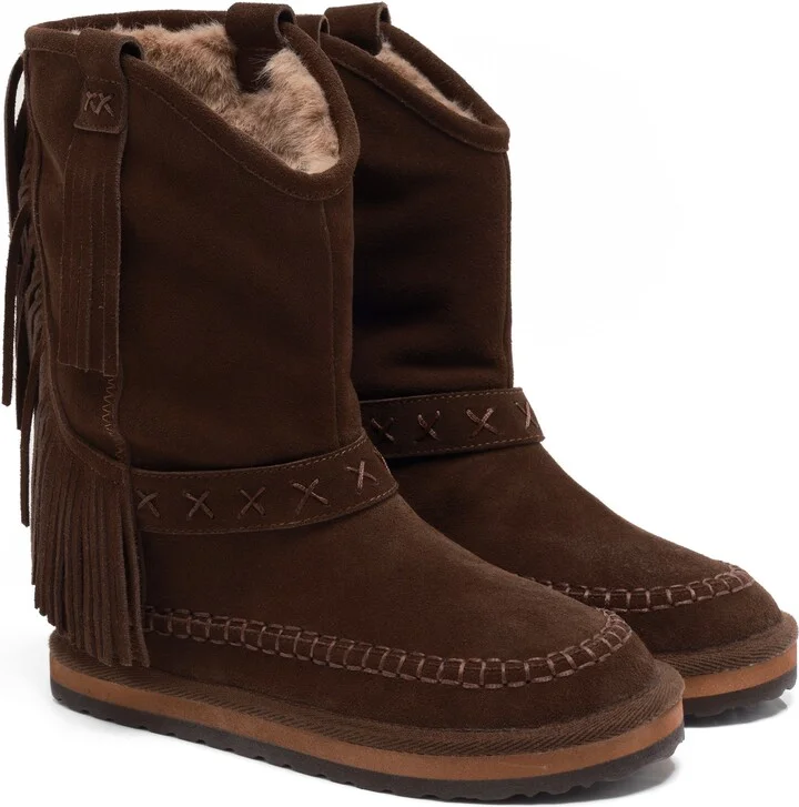 Faye Fringe Faux Fur Boot - Image 6