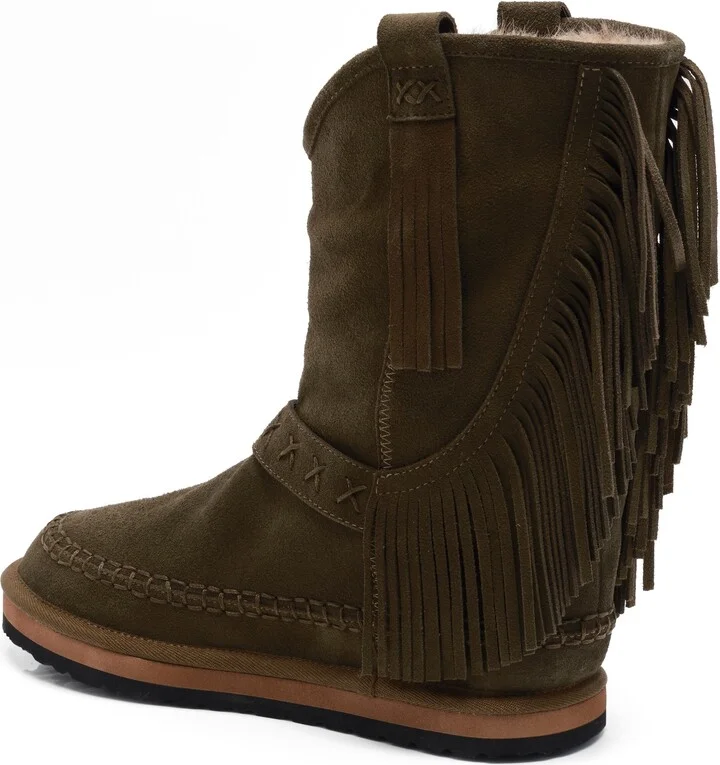 Faye Fringe Faux Fur Boot - Image 8