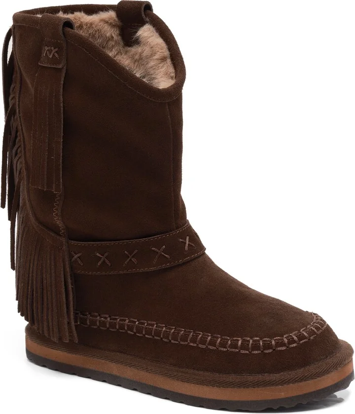Faye Fringe Faux Fur Boot