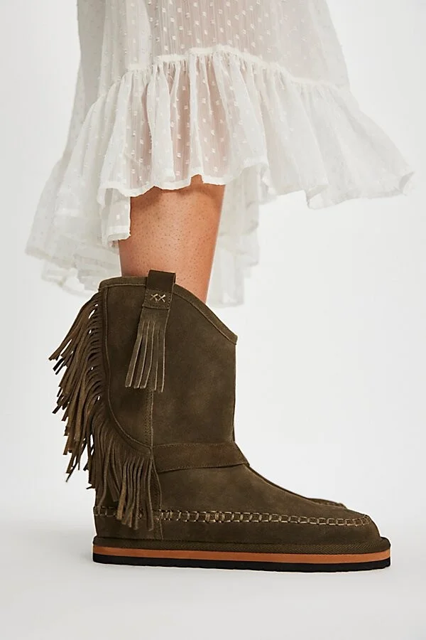 Faye Fringe Pull On Boots - Image 2