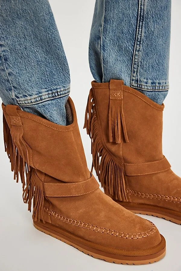 Faye Fringe Pull On Boots - Image 2