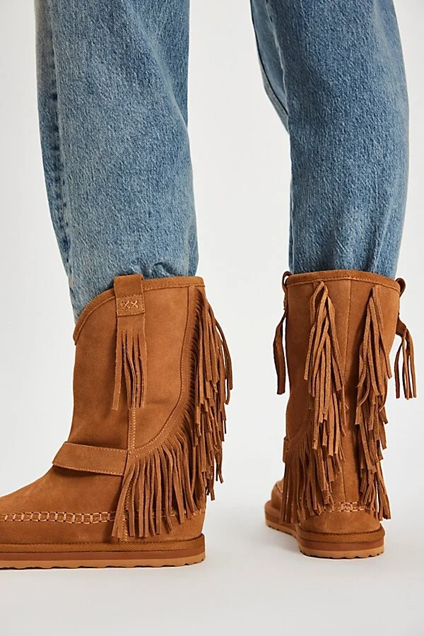 Faye Fringe Pull On Boots - Image 3