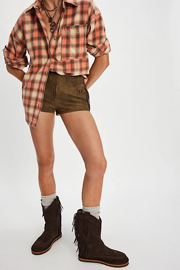 Faye Fringe Pull On Boots