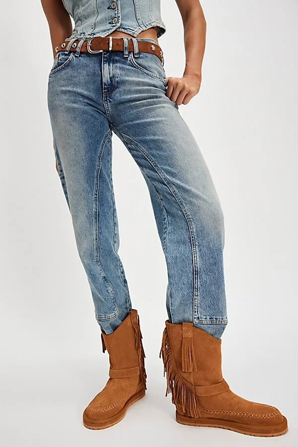 Faye Fringe Pull On Boots